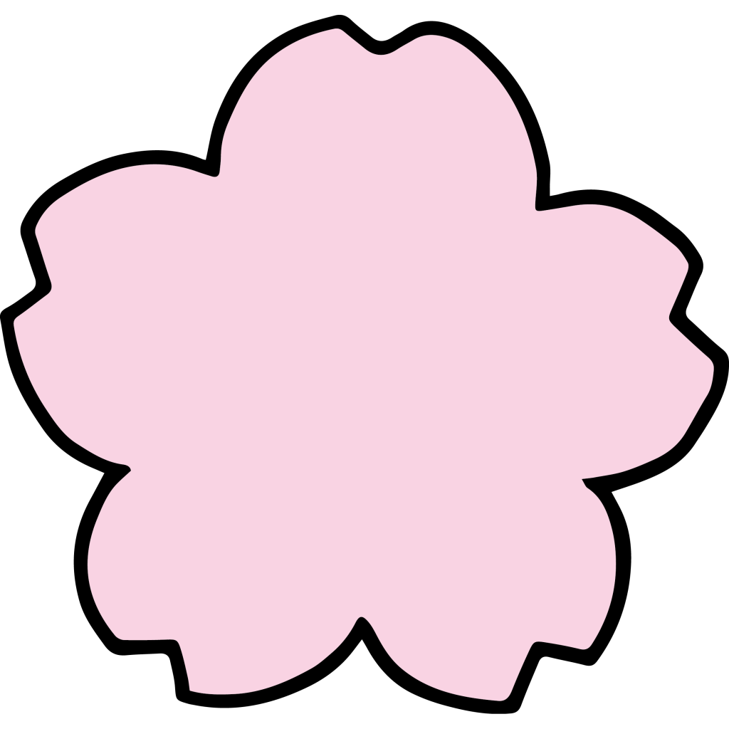 「桜（大）」のフレーム素材・飾り枠フリーイラスト
