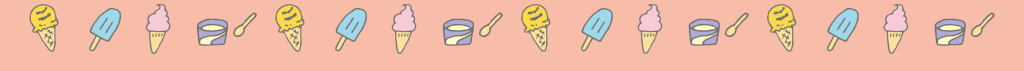 「アイスクリーム（下ライン）」の罫線・飾り罫フリーイラスト